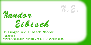 nandor eibisch business card
